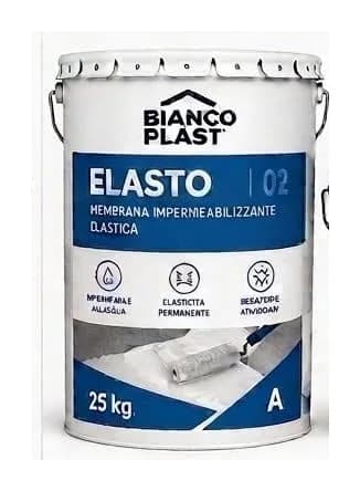 Secchio Bianco Plast ELASTO da 25 kg, con il logo